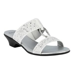 Jones New York Women's Eanna Embellished Double Band Dress Sandals White Size 6